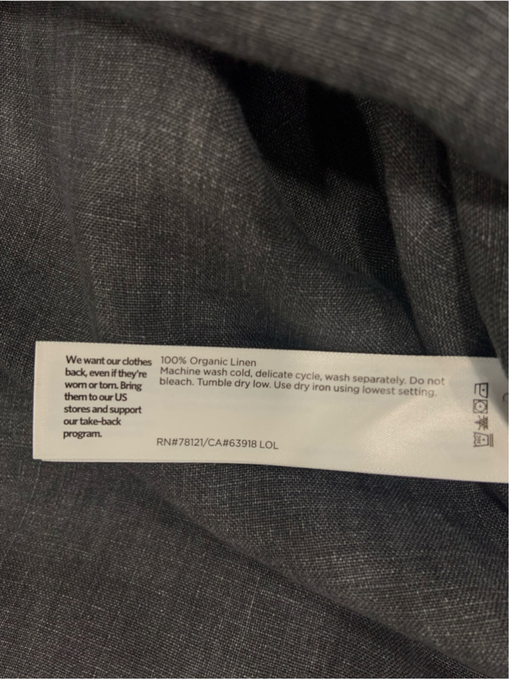 EILEEN FISHER Organic Linen Button Down Shirt (Sz L) - Picture 7 of 9